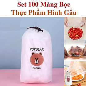 Bộ 200 Màng Bọc Thực Phẩm Hình Gấu - Chất Lượng Cao