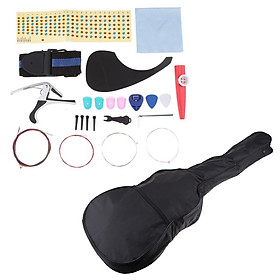 40 Inch Guitar DIY Set with Strings Bag Strap Pickguard Accessories