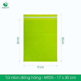 Mua Combo 100 túi nilon gói hàng màu xanh lá mạ - túi niêm phong đóng hàng