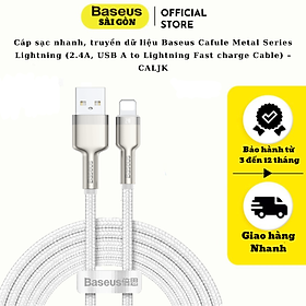 Mua Cáp sạc nhanh Baseus Cafule Metal Series USB-IP CALJK  2.4A - hàng chính hãng