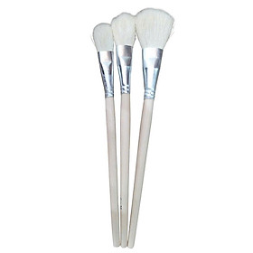 Set 3 cọ chổi lông thỏ dùng quét keo phủ, vệ sinh - dặm vàng