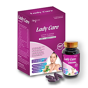 Thực phẩm bổ sung LADY CARE (Lọ 60 viên) - Hỗ trợ cải thiện nội tiết tố nữ, giảm triệu chứng: bốc hỏa, mất ngủ, sạm da