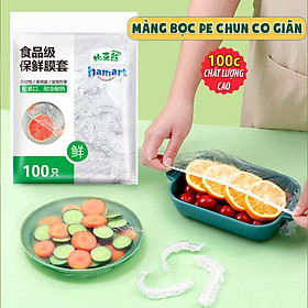 Mua Túi 100 Màng Bọc Thực Phẩm Bo Chun Co Giãn PE Hamart Đựng Bảo Quản Thức Ăn Đa Năng Tiện Lợi