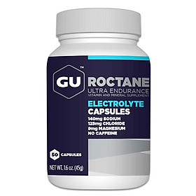 Viên uống điện giải GU Roctane Electrolyte Capsules Hũ/50 viên - Hổ trợ đạp xe và chạy bộ