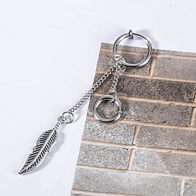 Bông tai xích thả chân tròn- lông vũ bá đạo