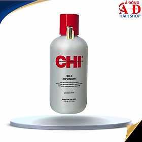 [+Tặng mũ trùm] Tinh dầu CHI Silk Infusion Silk Rescontructing Complex dưỡng bóng mượt tóc USA 177ml