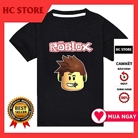 Áo thun trẻ em in hình game roblox màu đen độc đẹp giá siêu rẻ