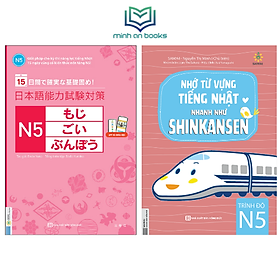 [Download Sách] Bộ Sách Luyện Thi Tiếng Nhật Cấp Tốc: 15 Ngày Củng Cố Kiến Thức Nền Tảng JLPT N5 + Nhớ Từ Vựng Tiếng Nhật Nhanh Như Shinkanzen - Trình độ N5 - MinhAnBooks