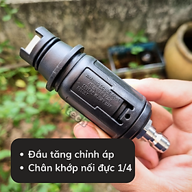 Mua Béc súng xịt rửa xe màu đen - có sẵn khớp đực nối nhanh 14mm  có khớp xoay chỉnh tia nước