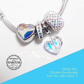 Lắc Tay Swarovski Trái Tim Lấp Lánh 1