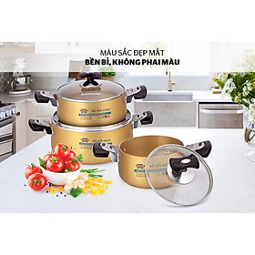 Mua Bộ Nồi Anod Sunhouse SH6634 -SH6634N (16-20-24cm)-Hàng chính hãng