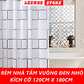 Rèm Cửa Che Phòng Nhà Tắm Peva Cao Cấp - Decor 9 Móc Loại 1.8 X 1.8M - Màn Treo Họa Tiết Đa Dạng Cá Tính - Chống Nước