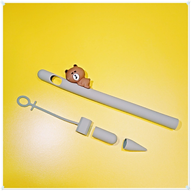 Ốp silicon bảo vệ dành cho Apple Pencil 1 Hình Animal Dễ Thương - Hàng chính hãng