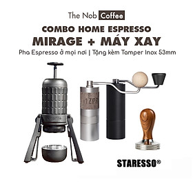 Combo Home Espresso: Mirage Plus và cối xay cà phê | Tặng kèm Tamper Inox