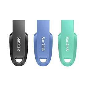 USB 3.0 SanDisk Ultra Curve Gen 1 Flash Drive CZ550 - Hàng Chính Hãng - 64GB - Xanh Dương
