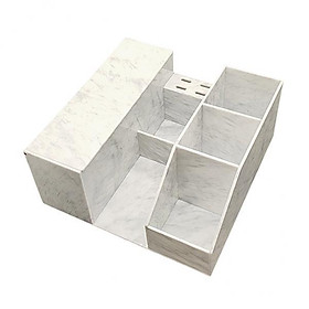 2xCosmetic Organizer Eyelash Extension Tools Storage Box White Marble
