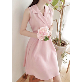 Đầm xoè cổ vest XDS210