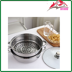 Mua Xửng Hấp 2 Tầng Inox 304 BITANO Dùng Cho Bếp Ga  Bếp Từ (33Cm)