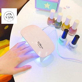 Máy hơ gel SUN mini - Máy làm khô móng tay nail - Đèn Led UV sấy khô gel sơn móng tay xài cổng sạc điện thoại USB