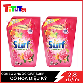 COMBO 02 Nước Giặt Surf Hồng túi 2.8L