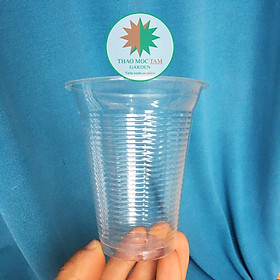 Lốc 50c ly nhựa ươm cây, giâm cành hồng - Ly nhựa Plastic cao cấp (8x10cm) có đục lỗ đáy