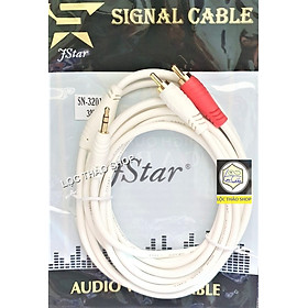 Mua Cáp loa jack 3.5 ra 2 AV hoa sen chống nhiễu dài 1.8M 3M 5M 10M 15M 20M 25M 30M cao cấp