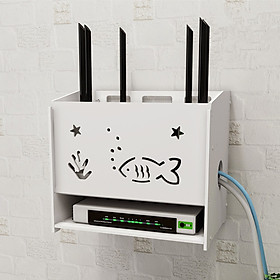 Hộp đựng wifi & ổ điện tiện lợi CÁ VÀ TẢO 3 Tầng không cần khoan tường
