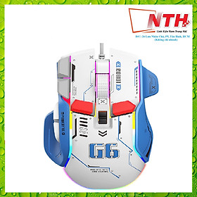 Mua Chuột cơ chơi game G6S thiết kế robot cực ngầu với độ DPI lên đến 12800 kèm theo 13 chế độ đèn led RGB tùy chỉnh phù hợp cho các game thủ