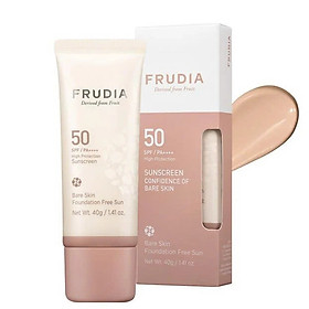 Kem chống nắng Frudia Confidence Hàn Quốc Che khuyết điểm, nám tàn nhang thay thế kem nền, sáng da 40g