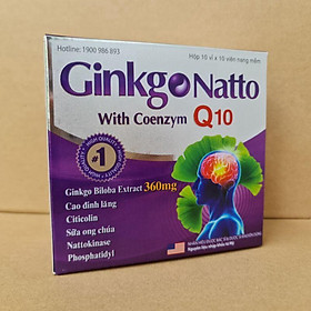 GINKGO NATTO COENZYM Q10, GIÚP TĂNG CƯỜNG LƯU THÔNG TUẦN HOÀN NÃO