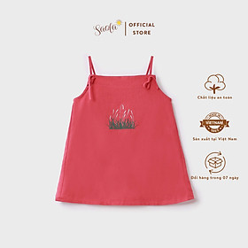 Đầm/ Váy Bé Gái Hai Dây Rút Dây Thêu Hoa - MIA DRESS - DRL012 - SAOLA KIDS CLOTHING