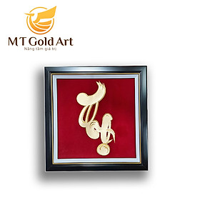 Tranh chữ thọ dát vàng (45x45cm) MT Gold Art- Hàng chính hãng, trang trí nhà cửa, phòng làm việc, quà tặng sếp, đối tác, khách hàng, tân gia, khai trương, mừng thọ