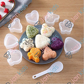 Mua Set 7 khuôn làm cơm nắm sushi onigiri kiểu nhật cho bé  khuôn lam cơm tạo hình cho bé (tặng kèm thìa)