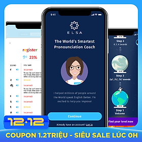 Phát âm tiếng Anh chuẩn bản xứ cùng ELSA SPEAK - Gói học ELSA Pro thời hạn 3 tháng