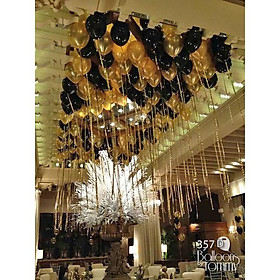 Combo 30 quả bóng bay đen, vàng đồng, ghi