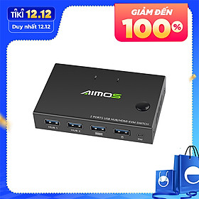 Bộ chuyển mạch bàn phím&chuột USB AIMOS AM-KVM201CC HDMI KVM 2 cổng Hỗ trợ 4K * 2K @ 30Hz 