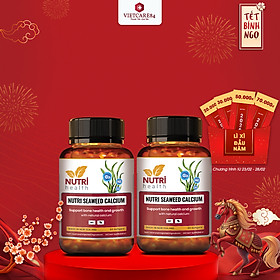 Combo 2 Hộp Canxi Hữu Cơ New Zealand Nutri Seaweed Calcium 60 Viên - Bổ Sung Canxi, Tăng Chiều Cao, Chống Loãng Xương