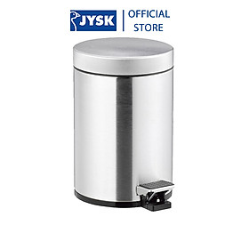 Thùng rác | JYSK Medle | thép không rỉ màu kim loại | 3L/5L