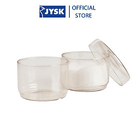 Mua Hộp đựng có nắp | JYSK Grums | thủy tinh | cam | DK8xC10cm | bộ 2 chiếc