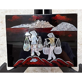 Mua Tranh sơn mài cẩn ốc size 15x20 cm treo tường  trang trí nhà cửa ...