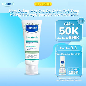 Kem Dưỡng Da Mặt Cho Trẻ Sơ Sinh Và Em Bé Da Chàm Thể Tạng Mustela (40ml)