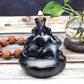 Mua Thác Khói Xông Đốt Trầm Hương Chảy Ngược - Thác Khói Gốm Sứ Hoa Sen Xông Trầm Hương