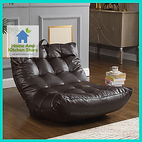 Mua Ghế sofa đơn BĂC ÂU bọc da kích thước 100x70x20cm đệm hạt xốp SIÊU ĐÀN HỒI - ghế lười bằng da - ghế thư giãn ngồi bệt cao cấp  ghế ngồi đọc sách  thư giãn  nghỉ ngơi  ghế decor phòng khách  phòng ngủ  ghế sofa đơn ngồi bệt