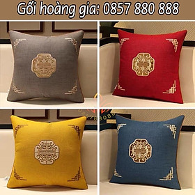 Gối dựa lưng sofa hoàng gia, gối tựa vuông 50x50cm