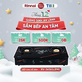 Mua Bếp gas dương Rinnai RV-3715GL(FM) mặt bếp kính và kiềng bếp men - Hàng chính hãng.