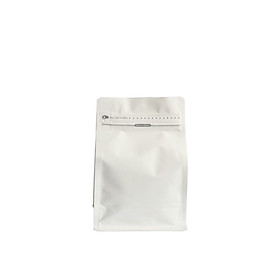 50 cái túi giấy kraft trắng  đáy bằng pocket zipper size 250gram