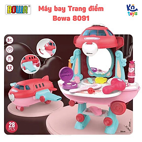 Bộ Đồ Chơi Hướng Nghiệp Nhập Vai Bowa 8091 - Máy Bay Trang Điểm 28 chi tiết 2 in 1