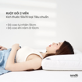 Ruột gối nằm 50x70 45x65 35x50 cm, lõi gối hơi cao cấp bông lông vũ nhân tạo microfiber - Sen Đá Home Bedding