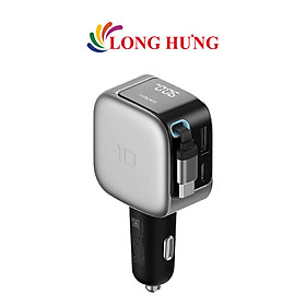 Mua Cốc sạc xe hơi Cuktech Built-in USB-C Cable 1USB 2Type-C 100W CC903P - Hàng chính hãng