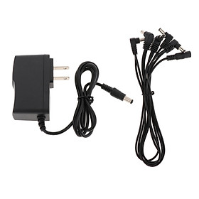 Guitar Effector Power Supply Adapter US Plug With 1 to  Splitter Cable